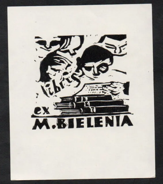 Exlibris para M. Bielenia/ Lectura Leer Libros Readers