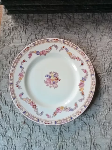 Antique Mintons Minton Rose -  Six 8" Luncheon  Plates - Hand Coloured Floral.