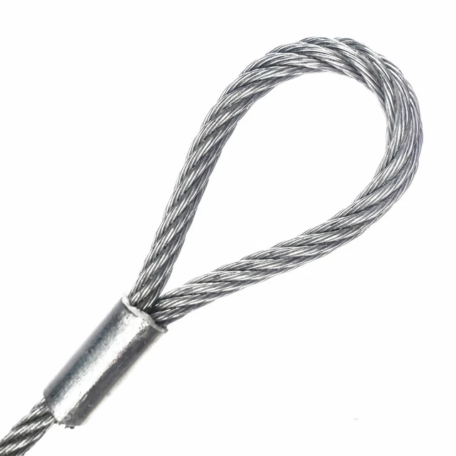 Câble Zingué Corde Forestière Avec Boucle Câble de Traction Hebeseil Oeillet