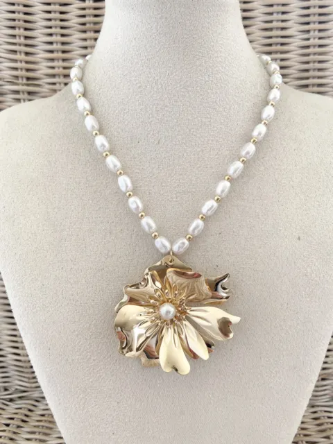 Damenkette Statement Collier Halskette Kurz Perlenkette Modeschmuck Blogger