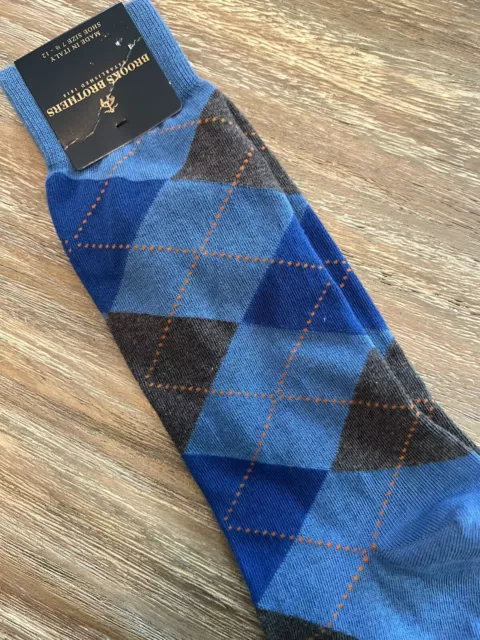 BROOKS BROTHERS COTTON Blend Men's Argyle DRESS Socks One Size