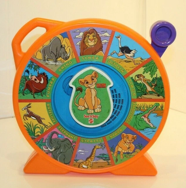 VINTAGE LION KING See N Say Mattel 1989 Disney Tested And
