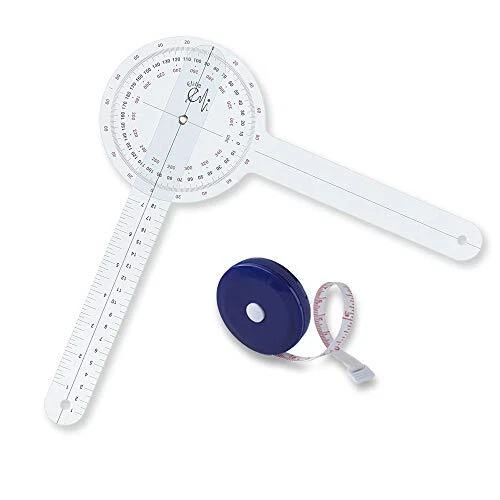 Emi Plastic 12" Goniometer 360 Degree Isom tape Measure + 12" Goniome