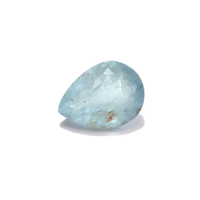 Belle aigue-marine bleue à facettes 5,30 Crt en forme de poire, pierre...