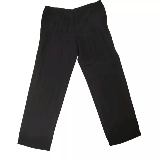 Pantalones de Pierna Recta Mujer Pequeña 29" Eileen Fisher Tejido Ligero Negra