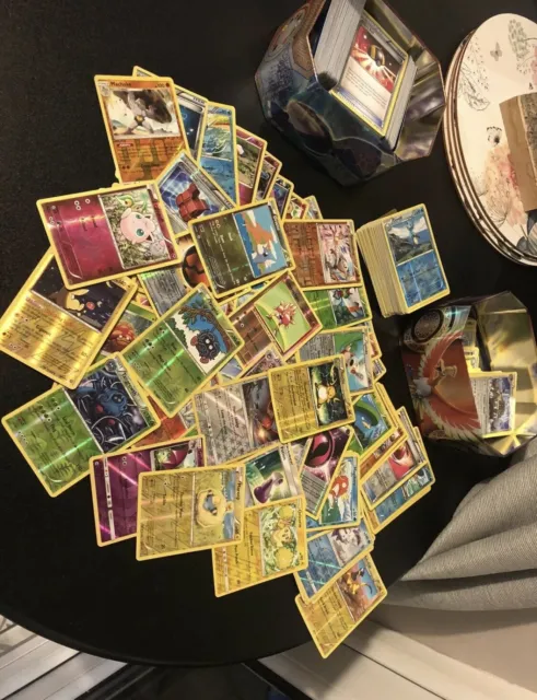 30x Pokemon Cards Bundle Mini Pack Gift Including 3 HOLOS+3 RARES No Dups!