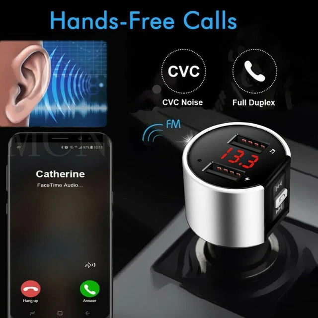 Bluetooth Transmetteur Fm ABS Accessoires Adaptateur Musique Lecteur sans Fil