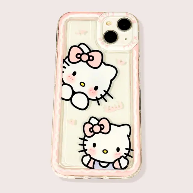 Pink Hello Kitty Iphone Case Cute Girly Sanrio Clear Hard 7/8/X/11/12/13/14/Pro