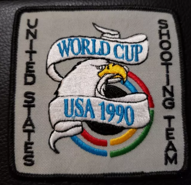 Vintage 1990 USA World Cup Shooting Team United States 4" Patch Bald Eagle