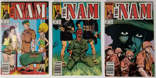 The 'Nam All Newsstand Comic Book Run 1 through 17 Marvel Comics 1986 2