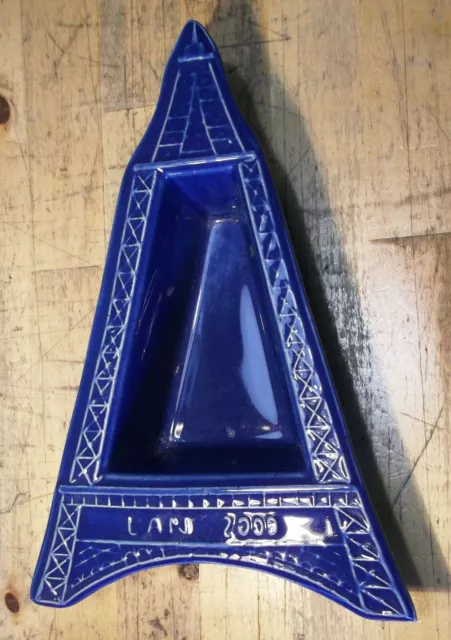 Bci - Bretagne Ceramique Industrie - Cendrier Bleu Tour Eiffel L’an 2000