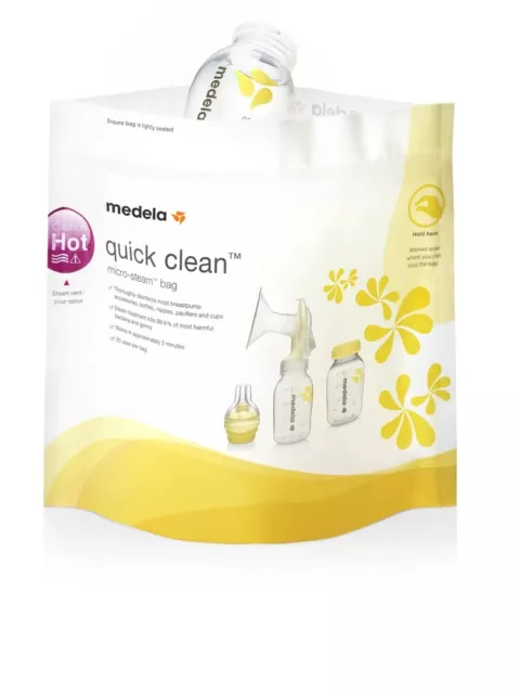 Bolsas Esterilizadoras a Vapor para Microondas Quick Clean Medela 5 uds 0m+ 2