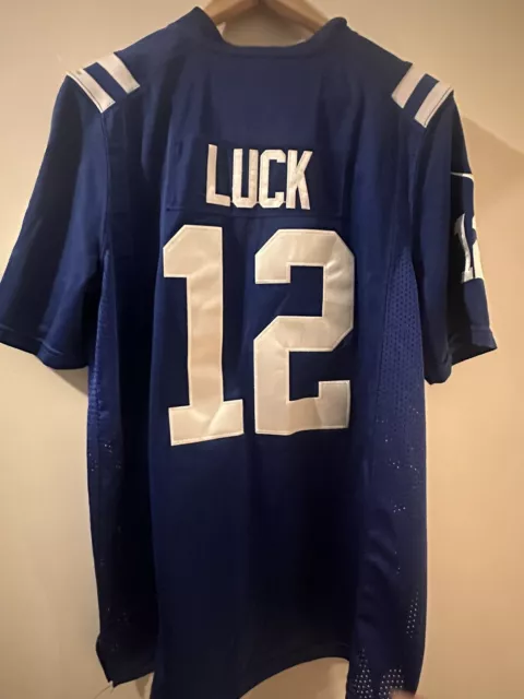 Indianapolis Colts Andrew Luck #12 Nike Blue NFL Jersey Shirt Men's Size M