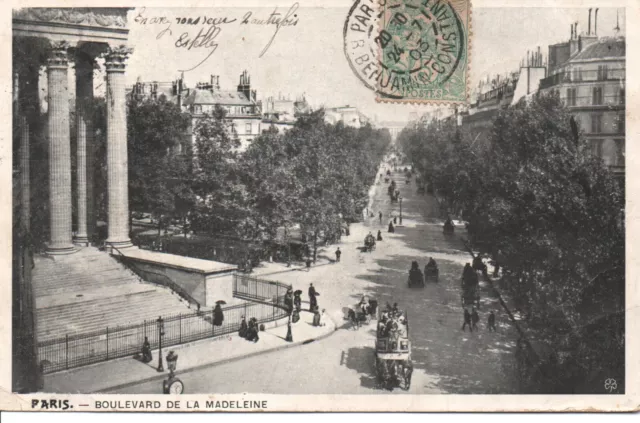 CPA  - PARIS - Boulevard de la Madeleine