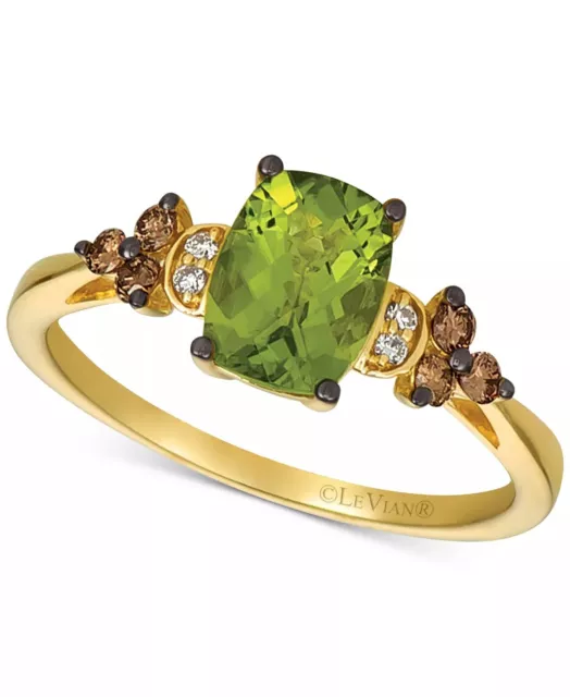 DIAMOND & PERIDOT 14K GOLD RING LE VIAN  $1400(org.) YOURS $475 Gorgeous & DEAL!