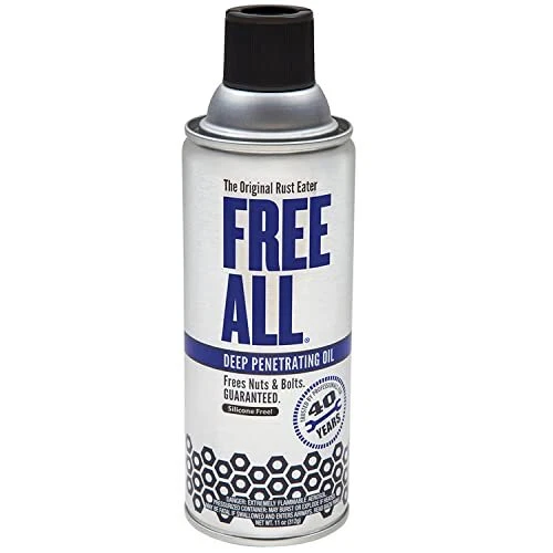 Free All Rust Eater Deep Penetrating Oil, Rusty Nuts & Bolts ,Screws,11oz Aeroso