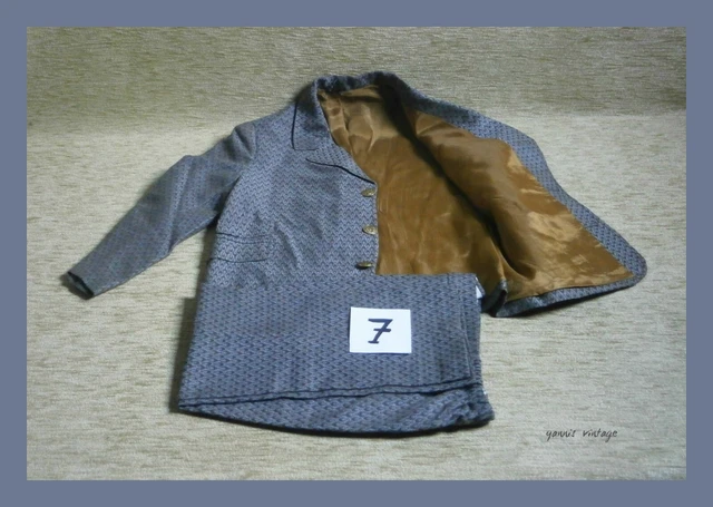 ABITO INVERNALE BAMBINI RAGAZZI NUOVO GRIGIO Retro Vintage Unico anni 60-70 Grecia