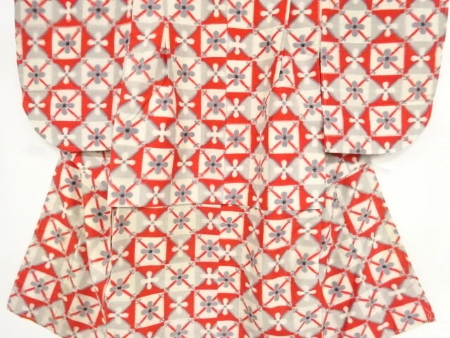 38890# Japanese Kimono / Kimono For Girls / Checker With Flower