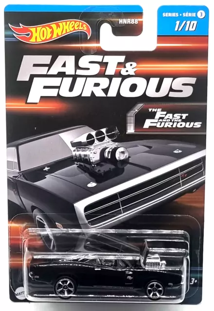 HOT WHEELS FAST & Furious Serie 3 caricabatterie auto '70 Dodge RT