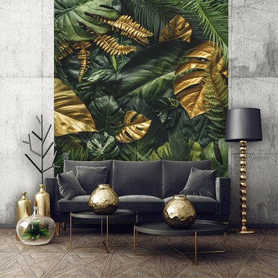 Le foglie natura foglie fiori tessuto non tessuto Fotomurale 3d Soggiorno Carta da parati Muro Immagine XXL 
