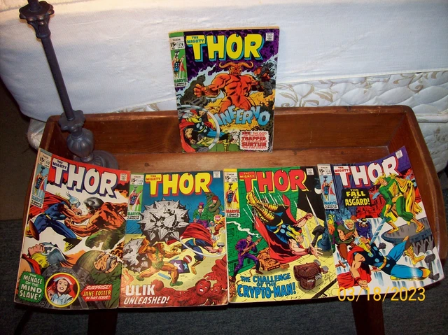 The Mighty Thor Lot #172,173,174,175,176 / 1/70-5/70 / 2 Of 5 Are Fine/Very Fine