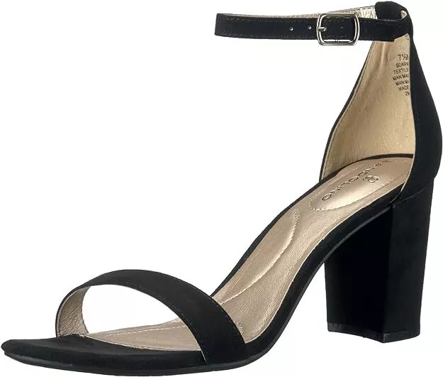 Bandolino womens Armory Heeled Sandal, Black 010, 5.5 US