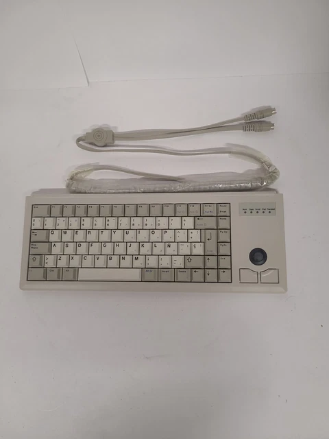 Keyboard Cherry G84 4400PAM 01 ML4400 With Trackball NOS 6 Pin Mini DIN Male