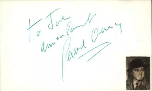 Gerard Oury D.2006 Actor Signed 3" x 5" Index Card