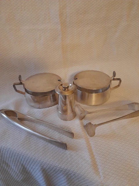 Set Da Tavola Arthur Krupp Milano Design Gio Ponti Style Alpacca  Argentato