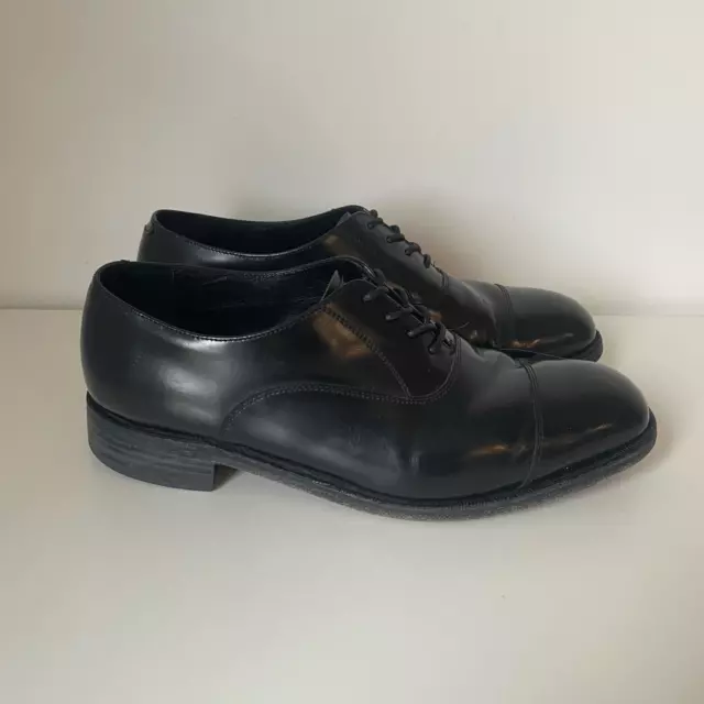 FLORSHEIM BLACK DRESS Shoes Leather Cap Toe Oxfords Formal Size 10 $55. ...