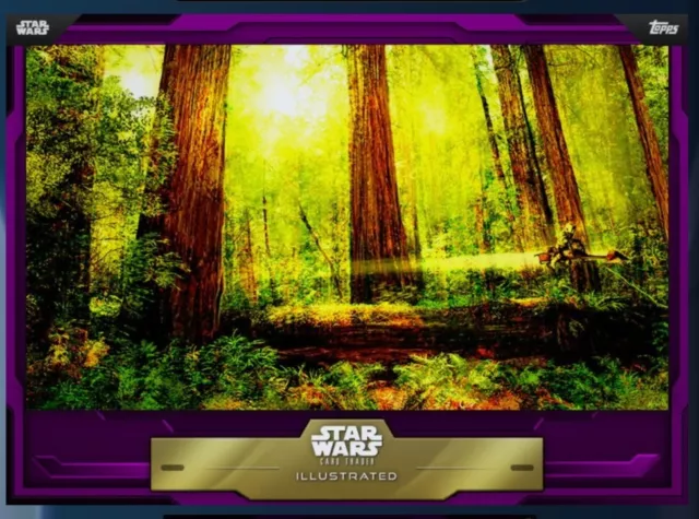 Topps Star Wars Card Trader CTI Illustrated The Forest Of Endor Purple - 125CC
