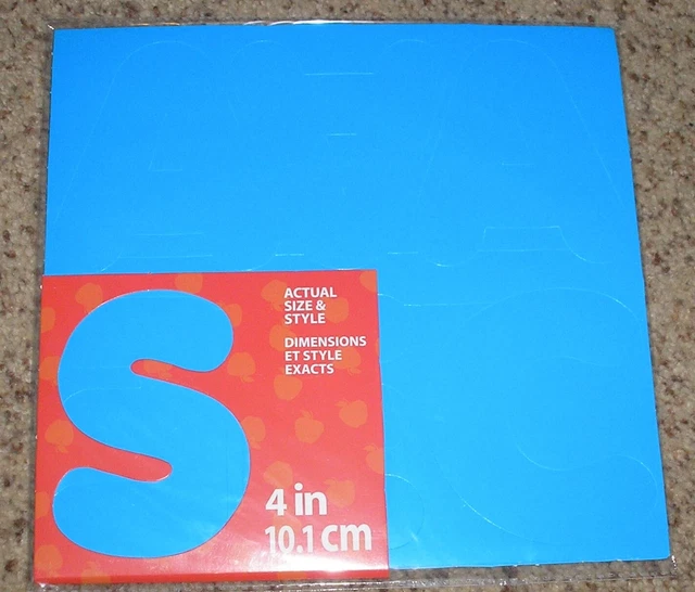 BULLETIN BOARD DIECUT Letters Numbers 69 Characters, 4" New BLUE