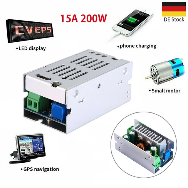 Convertisseur DC-DC Buck 200W 15A – Tension 8-60V Vers 1-36V – Module Réglable – Neuf