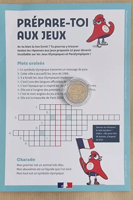 DISPO  Piece 2 Euros JO 2024 FRANCE UNC NEUVE