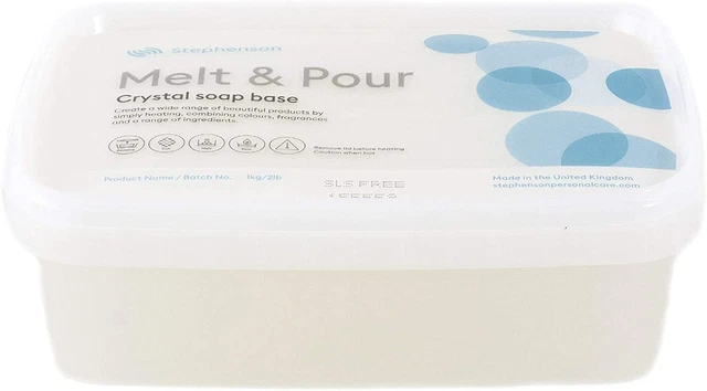 Base de jabón para derretir y verter transparente SLS GRATIS - 1 kg