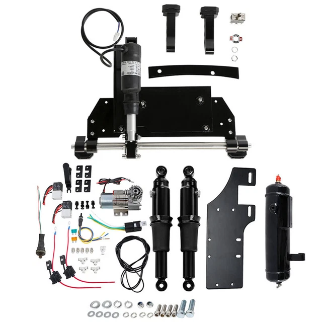 ELECTRIC CENTER STAND & Air Ride Suspension Tank For Harley Road Glide ...