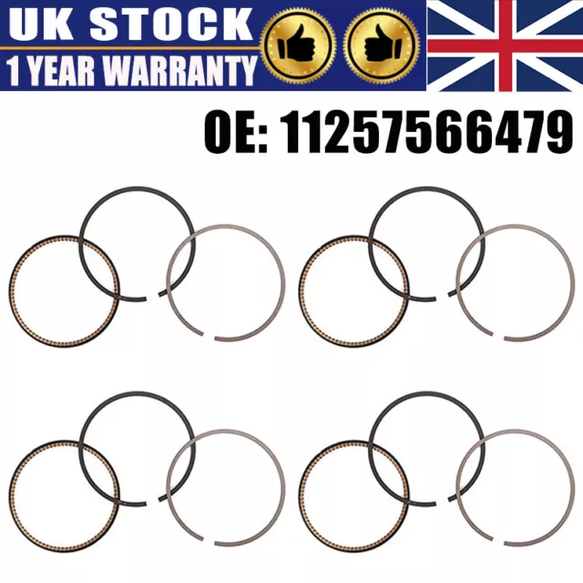 4 Sets Engine Piston Rings STD 11257566479 For BMW Mini N12 N13 N14 N16 N18 1.6L