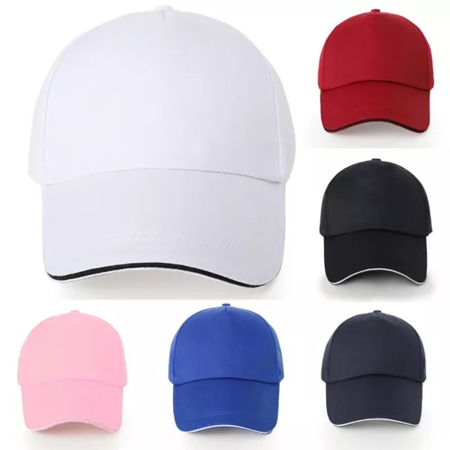 Baseball Cap Mens Women Adjustable Plain Adults Summer Classic Sports Sun Hat