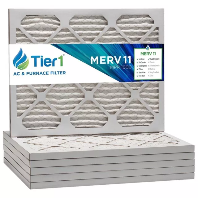 Tier1 20x25x1 Ultra Allergen Merv 11 Replacement AC Furnace Air Filter (6 Pack)