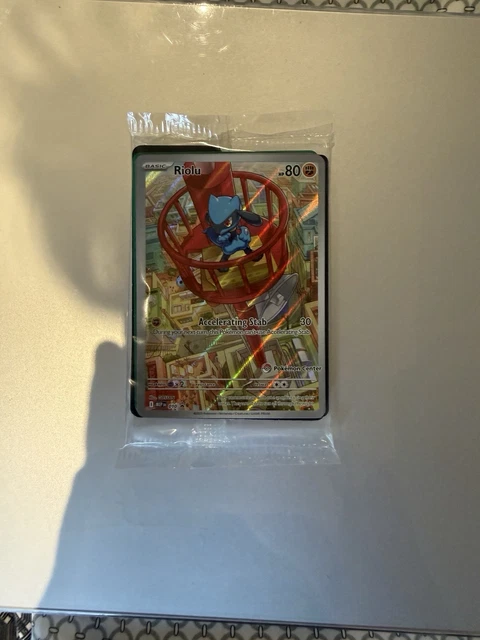 Mega Riolu Card POKEMON TCG MEGA Evolution Riolu Promo Card Pokemon Center Stamped ...