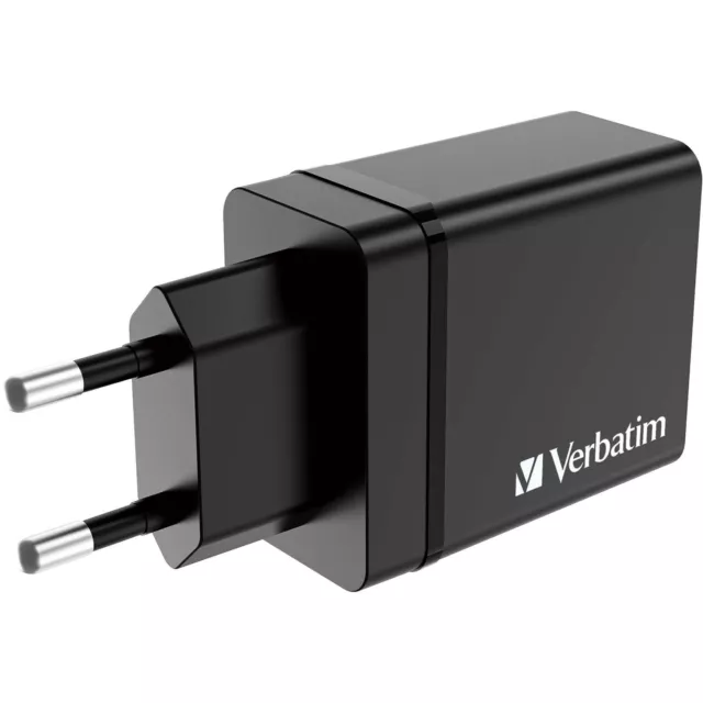 Verbatim Ladegerät 30W, 1x USB-C , 3x USB-A, schwarz