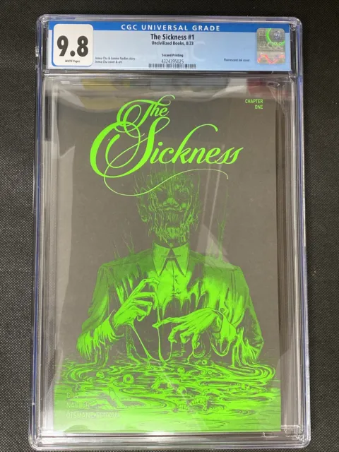 The Sickness #1 CGC 9.8 (Uncivilized Books 2023) 2nd Print Variant Low Print Run