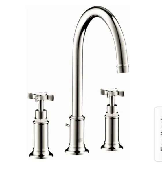 Axor Montreux 16513831 Widespread Bathroom Swivel Faucet Polished Nickel $1300