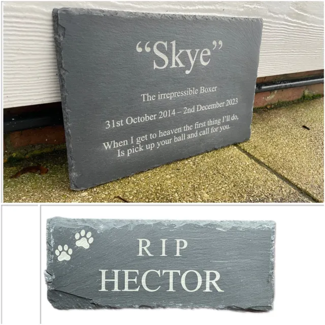 Personalised Pet Memorial Plaque Engraved Dog Cat Memorial Sign Grave Marker
