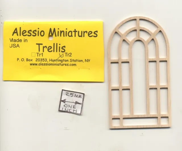 Garden Trellis - TR2 wooden dollhouse miniature 1:12 scale USA made