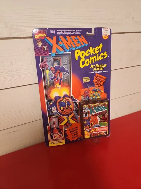 Vintage 1994 Toy Biz Marvel X-MEN Pocket Comics JET HANGAR PLAYSET SEALED