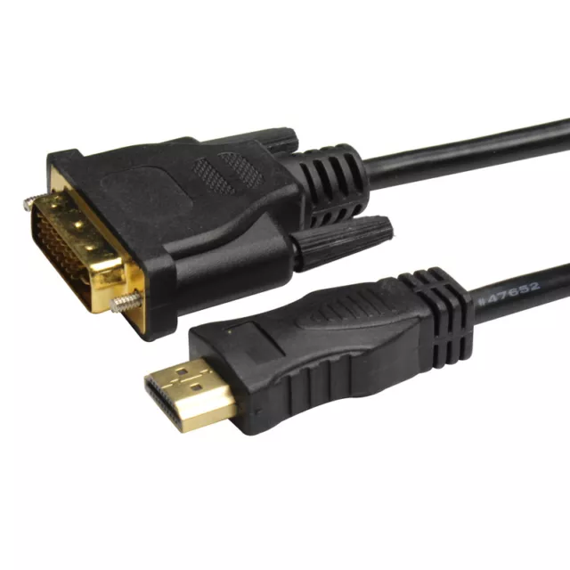 Gold HDMI Male to DVI D Male Adapter Cable for PC LCD HD TV Full HD TV 1M 3M 5M
