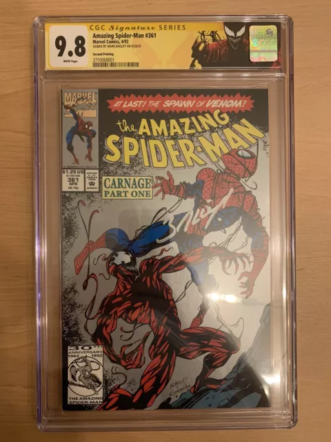 Amazing Spider-Man #361 & #362 CGC 9.8 SS Mark Bagley Venom Custom