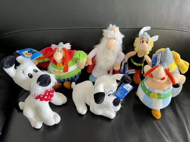 Série complète 7 peluches Astérix Obélix Lidl 2019 Neuves Uderzo Goscinny
