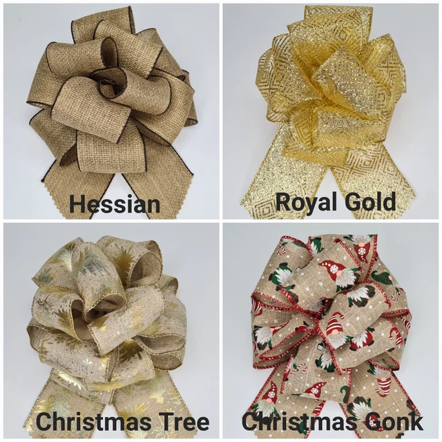 Band & Schleifen Weihnachtsbaum Topper Schleife Wohndekoration Bänder Geschenke Wickel GROSS